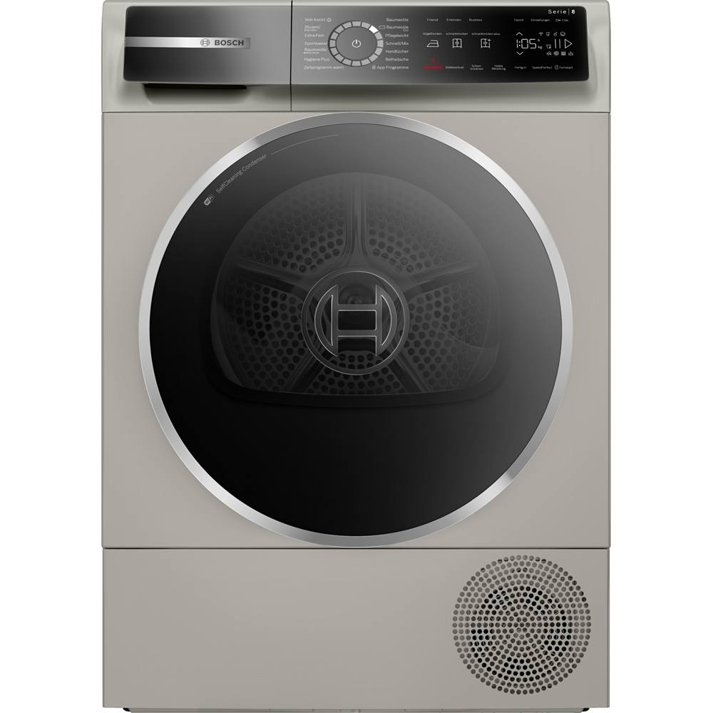 WQB246CX0 Serie 8, Wärmepumpentrockner, 9 kg, Silber-inox